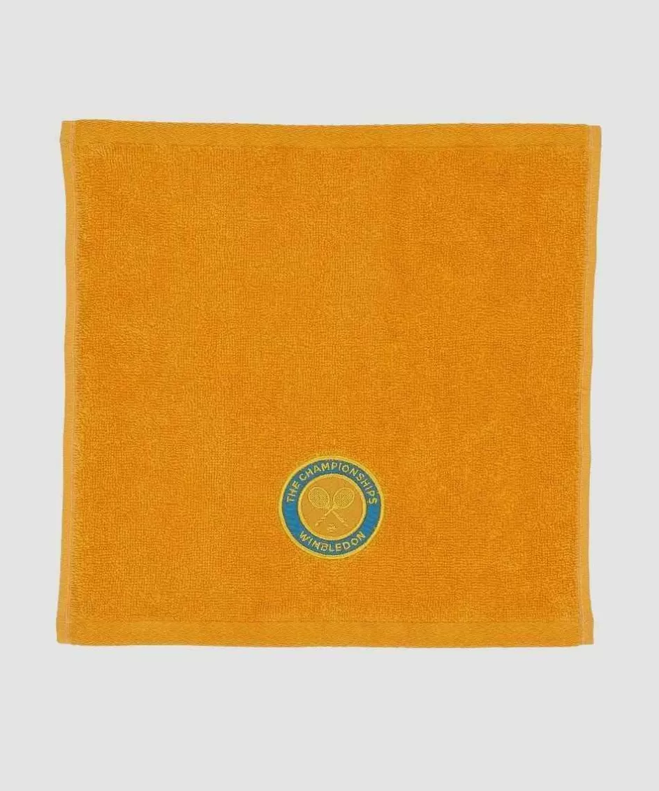 Christy Wimbledon Face Towels Turquoise & Ochre Twin Pack
