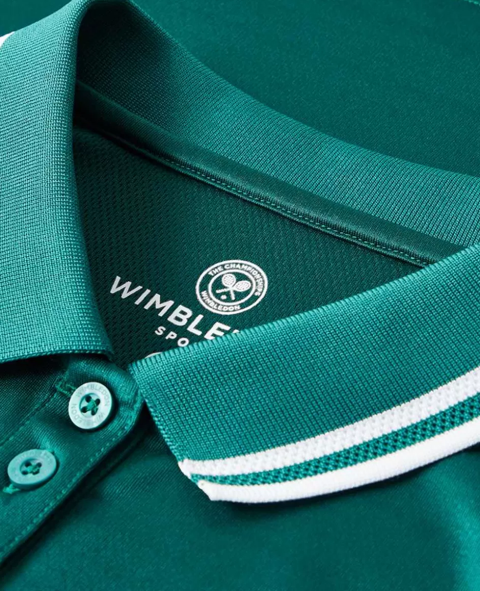 Wimbledon Womens Core Performance Sleeveless Polo - Green