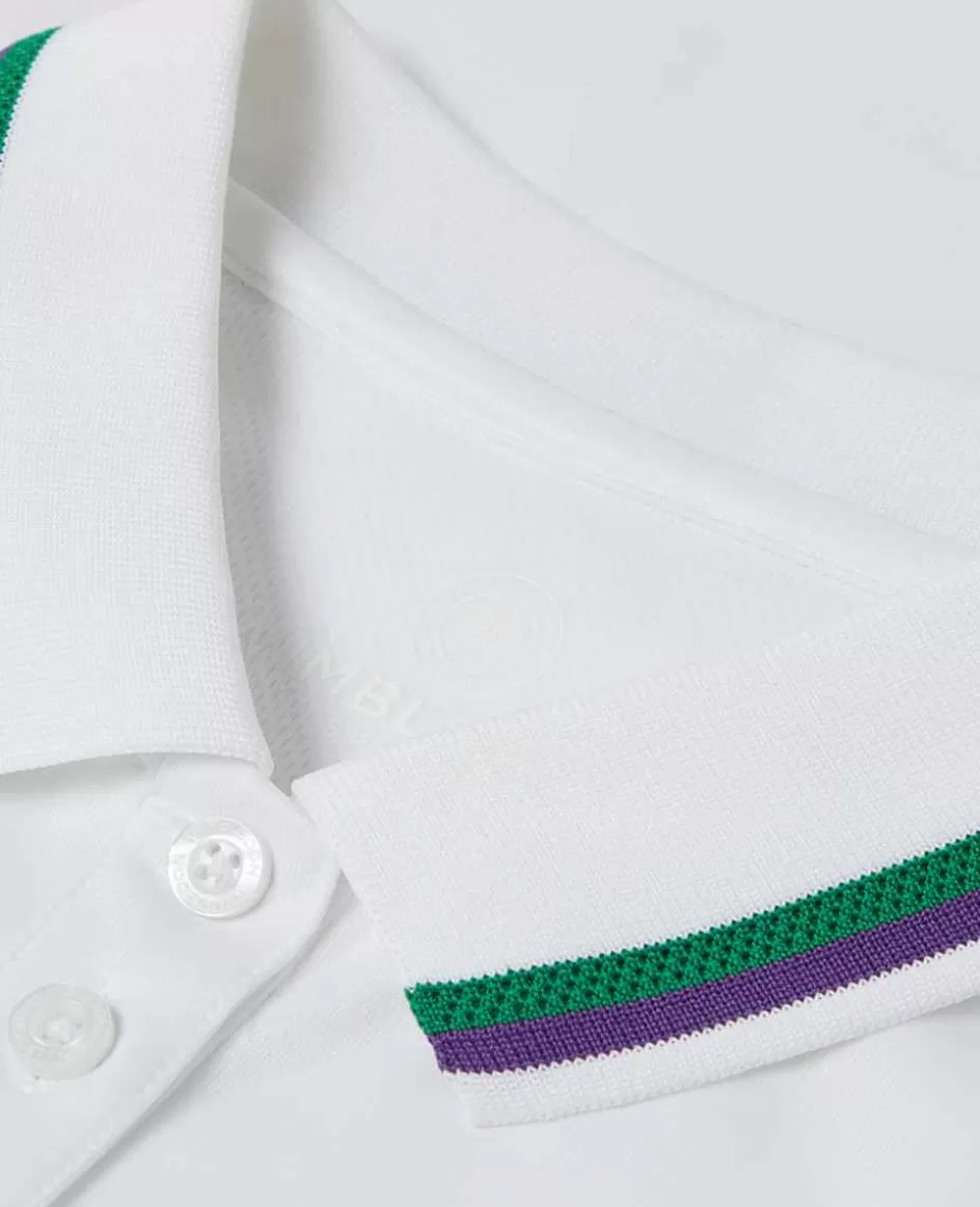 Wimbledon Womens Core Performance Sleeveless Polo - White